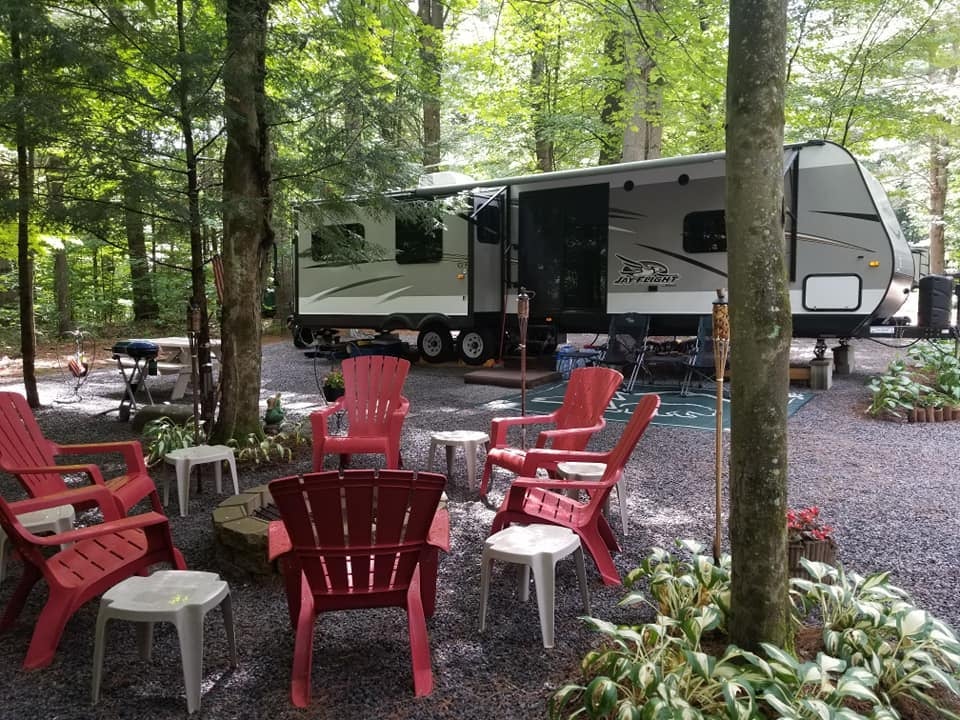 RV sites in the pines