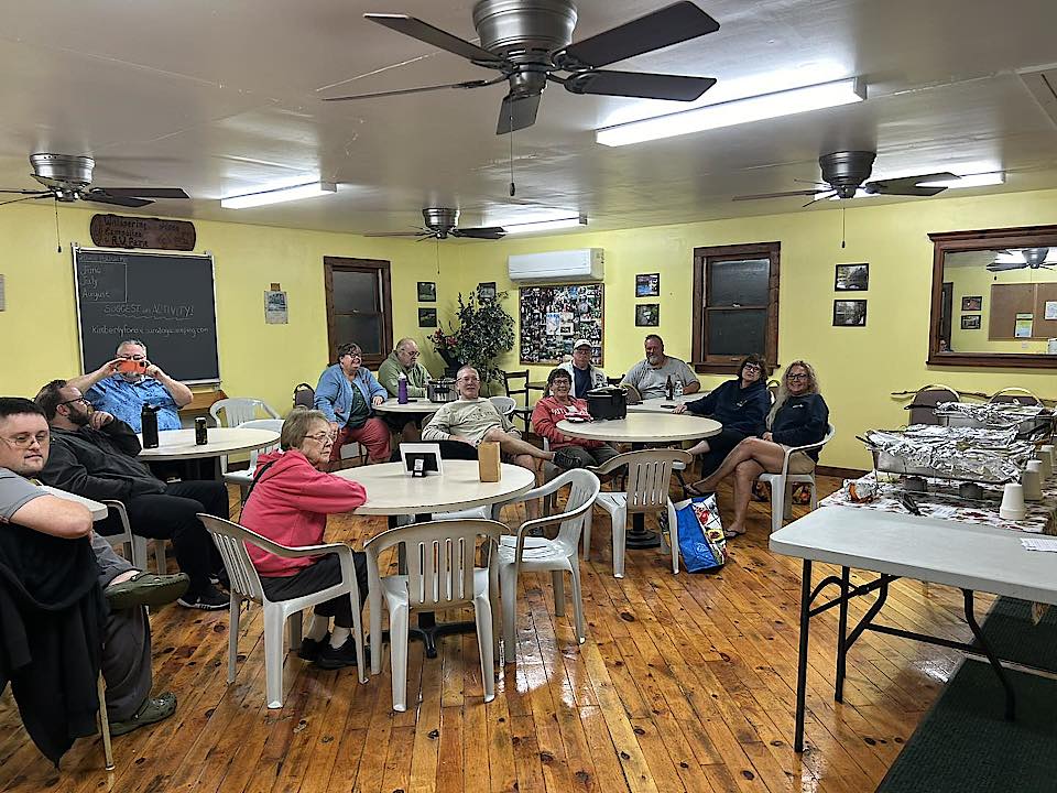 Dinner inside pavilion