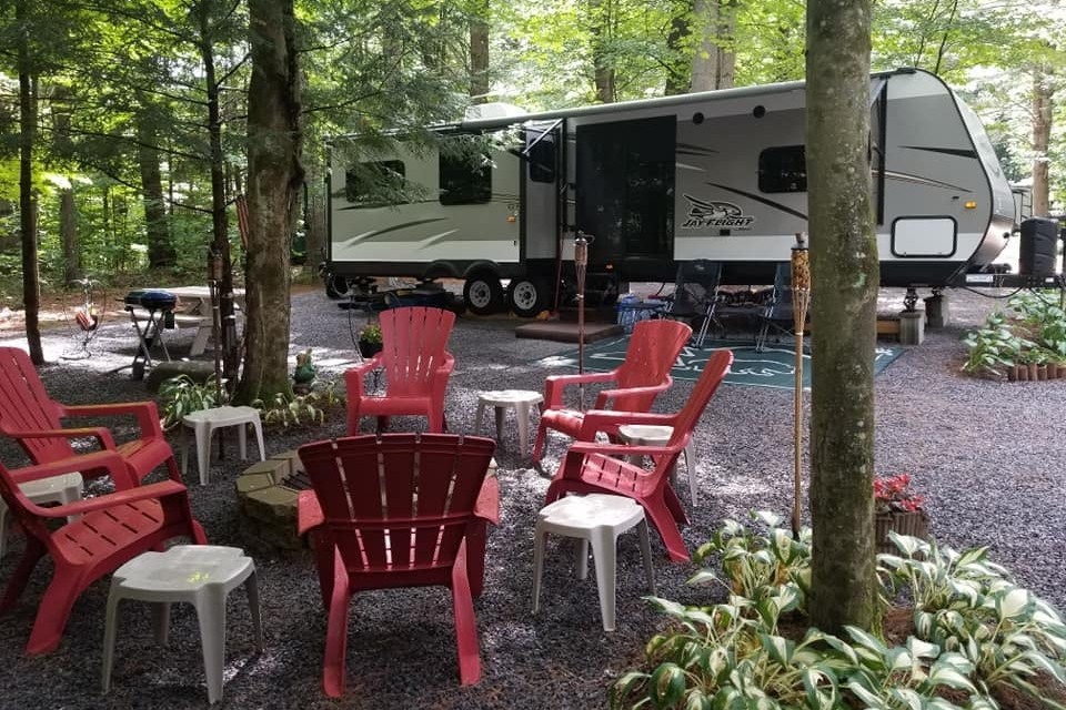 RV Campsite with seating area
